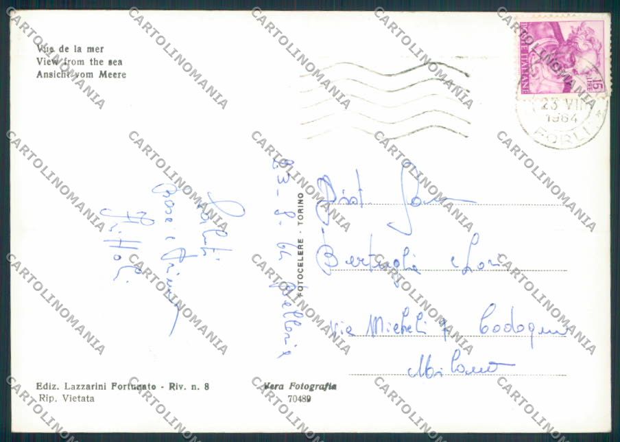 Rimini Bellaria foto FG cartolina ZF5125 – retro
