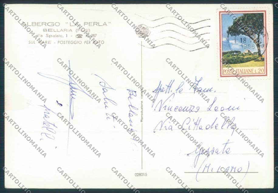 Rimini Bellaria foto FG cartolina ZF5128 – retro