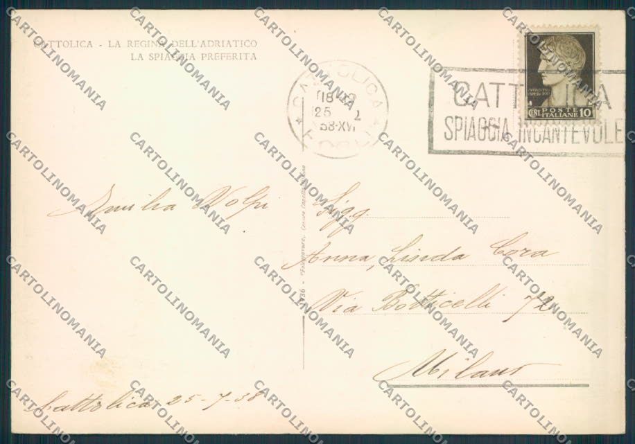 Rimini Cattolica FG cartolina ZF5148 – retro