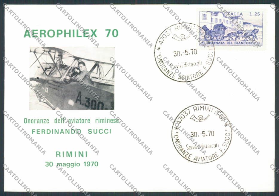 Rimini città Aviazione Filatelia FG cartolina ZF5195 – fronte