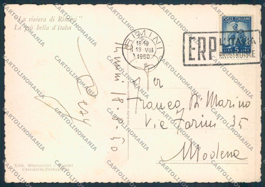 Rimini città FG cartolina ZF5198 – retro