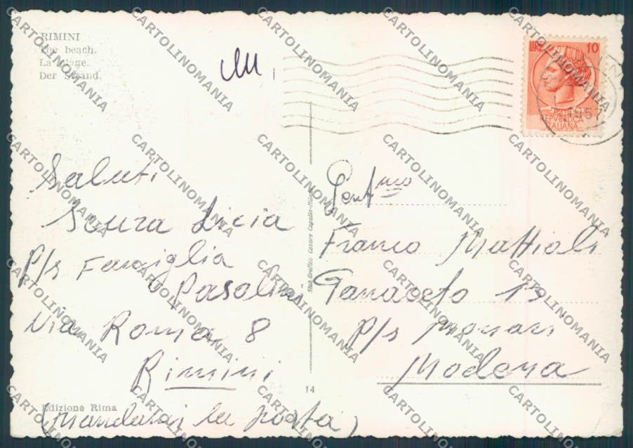 Rimini città FG cartolina ZF5201 – retro