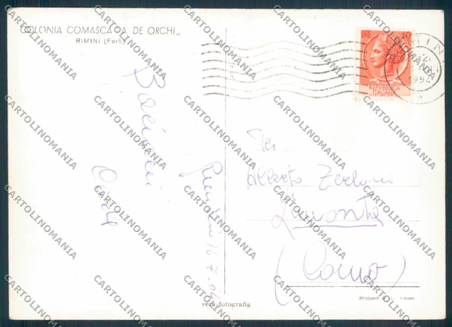Rimini città Como foto FG cartolina ZF5215 – retro