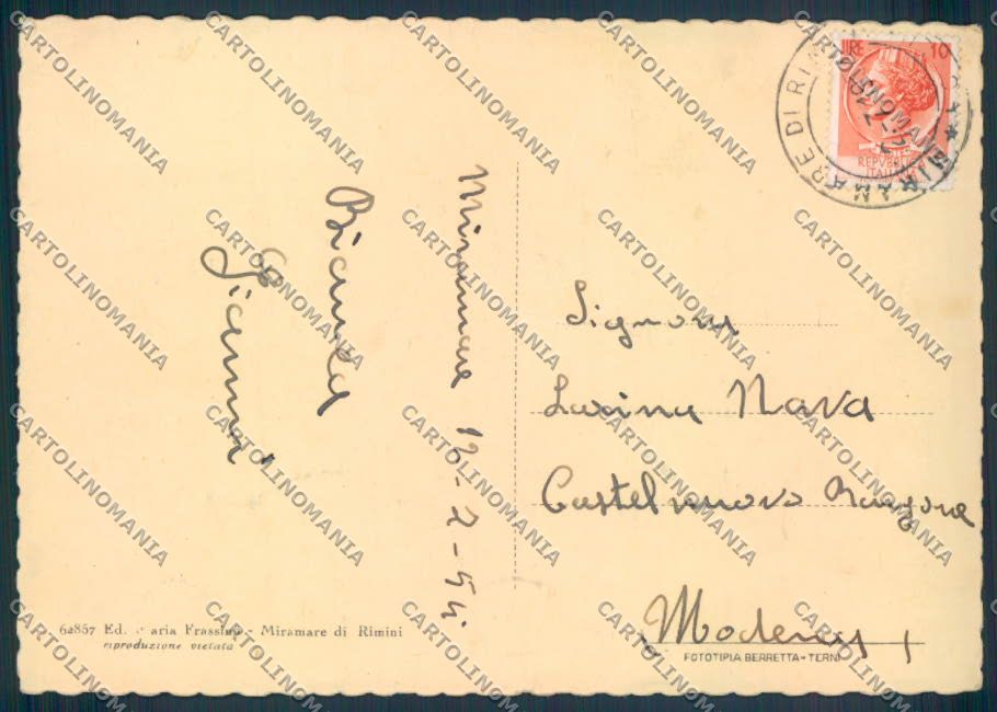 Rimini Miramare FG cartolina ZF5236 – retro
