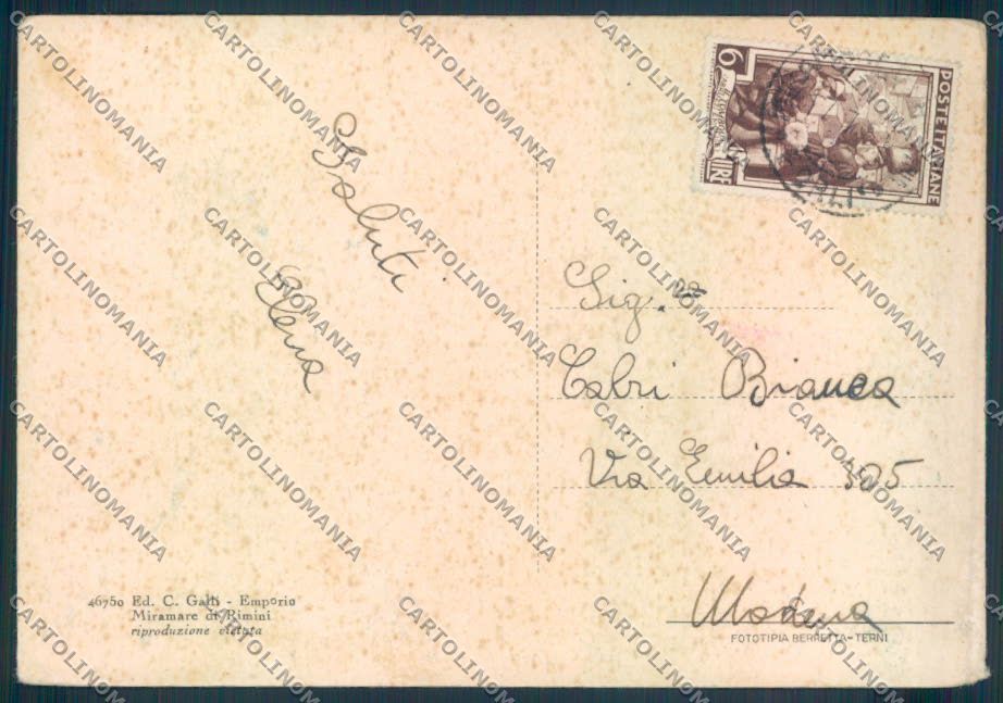 Rimini Miramare FG cartolina ZF5238 – retro