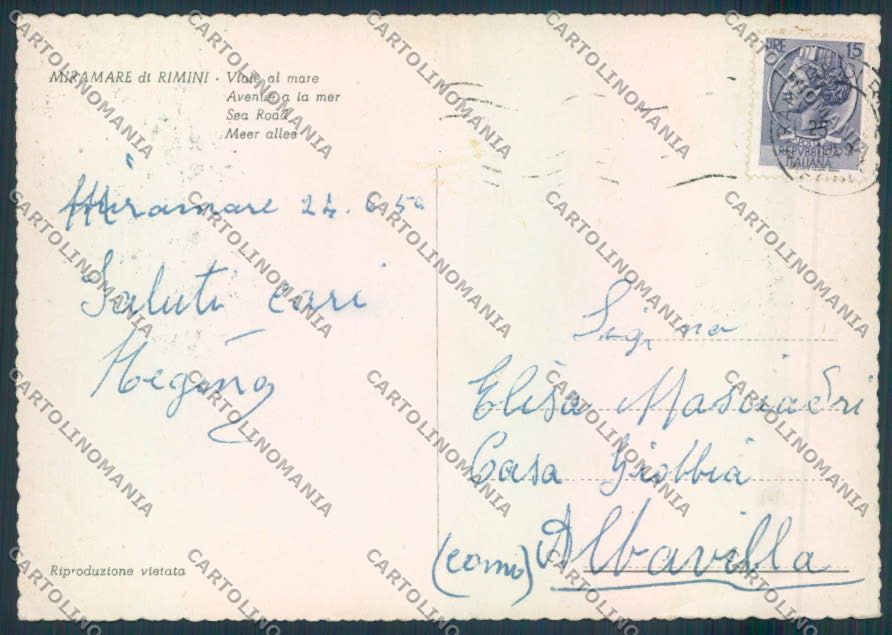 Rimini Miramare FG cartolina ZF5242 – retro