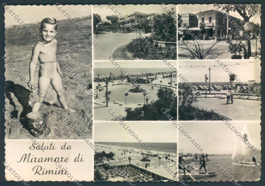 Rimini Miramare PIEGHINA foto FG cartolina ZF5253 – fronte