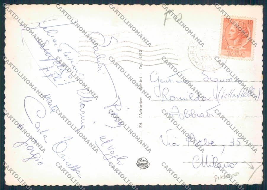 Rimini Miramare PIEGHINA foto FG cartolina ZF5253 – retro