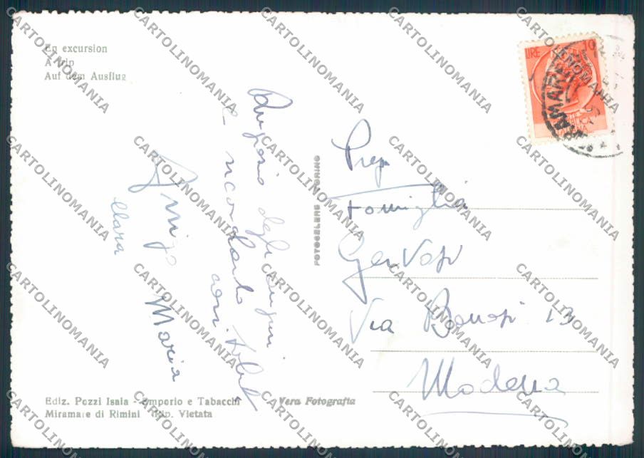 Rimini Miramare foto FG cartolina ZF5256 – retro