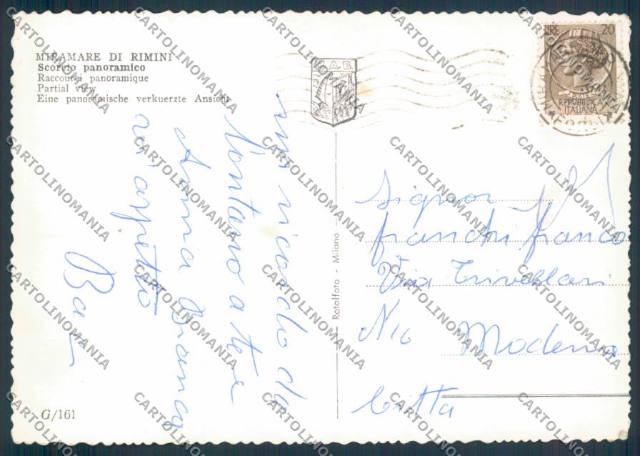 Rimini Miramare foto FG cartolina ZF5258 – retro