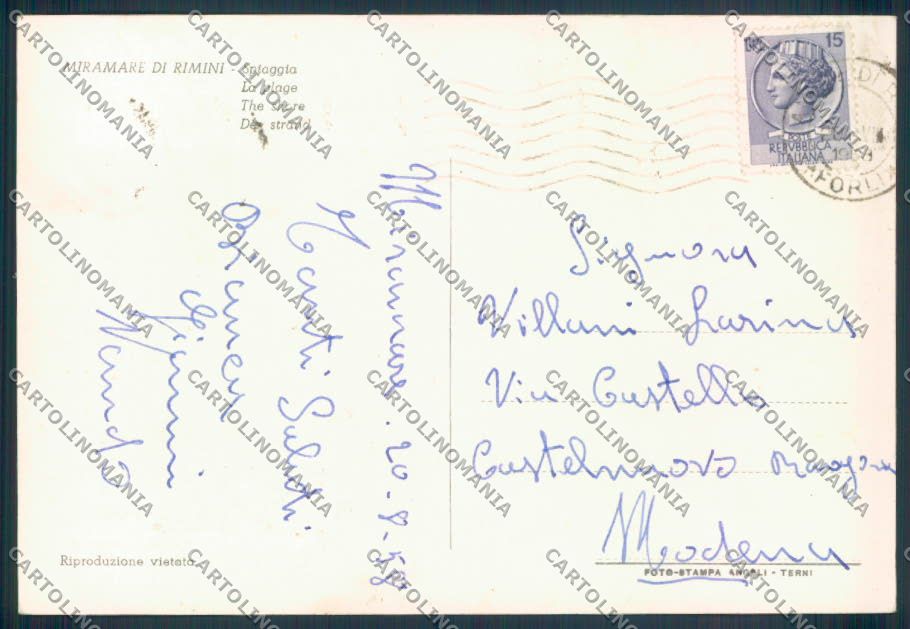 Rimini Miramare foto FG cartolina ZF5260 – retro