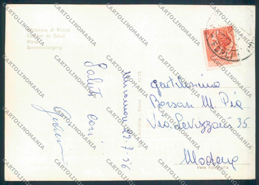 Rimini Miramare foto FG cartolina ZF5263 – retro
