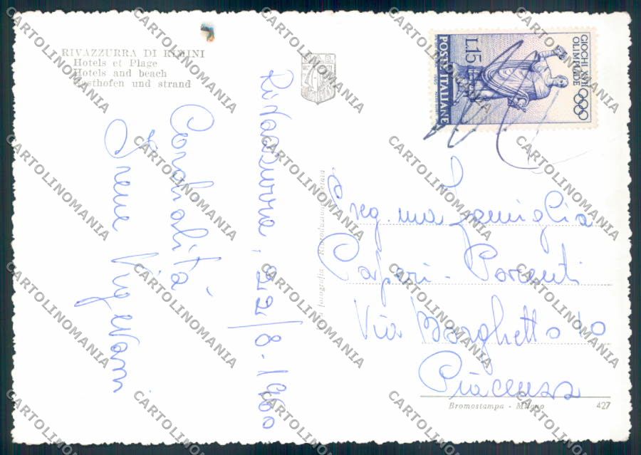 Rimini Rivazzurra foto FG cartolina ZF5267 – retro