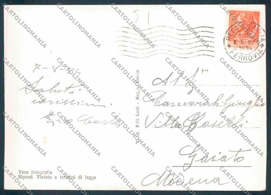 Reggio Emilia città foto FG cartolina ZF5322 – retro
