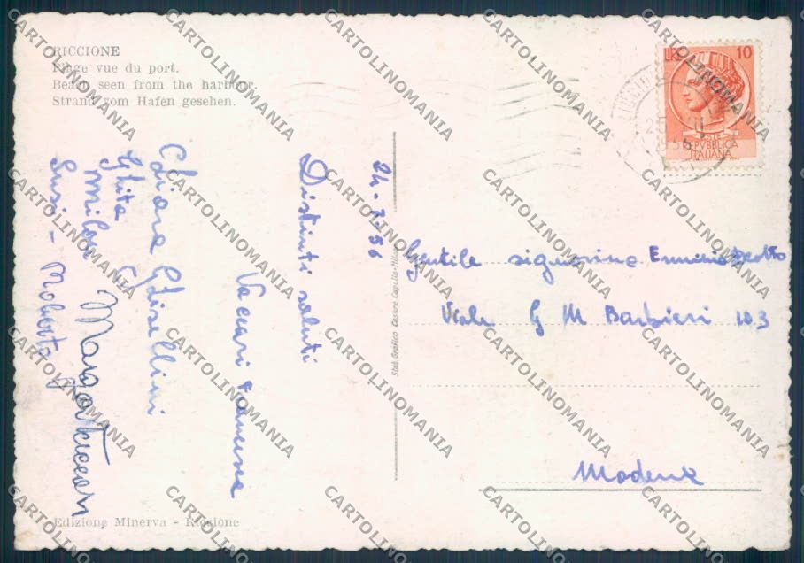 Rimini Riccione FG cartolina ZF5360 – retro