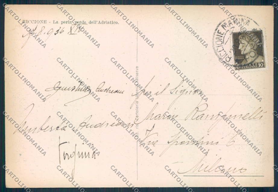 Rimini Riccione FG cartolina ZF5369 – retro