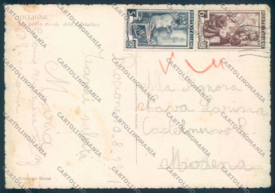 Rimini Riccione FG cartolina ZF5376 – retro