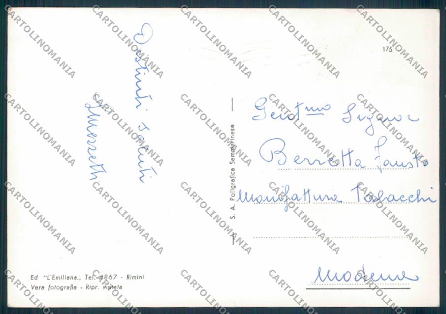 Rimini Riccione FG cartolina ZF5383 – retro