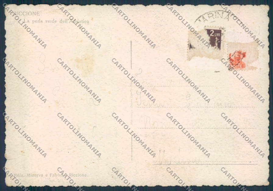 Rimini Riccione PIEGHINE FG cartolina ZF5384 – retro