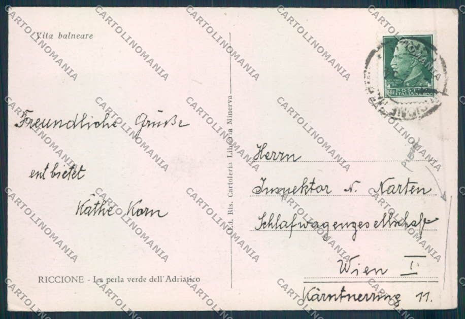 Rimini Riccione FG cartolina ZF5400 – retro