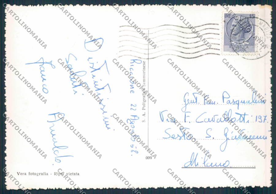 Rimini Riccione foto FG cartolina ZF5406 – retro