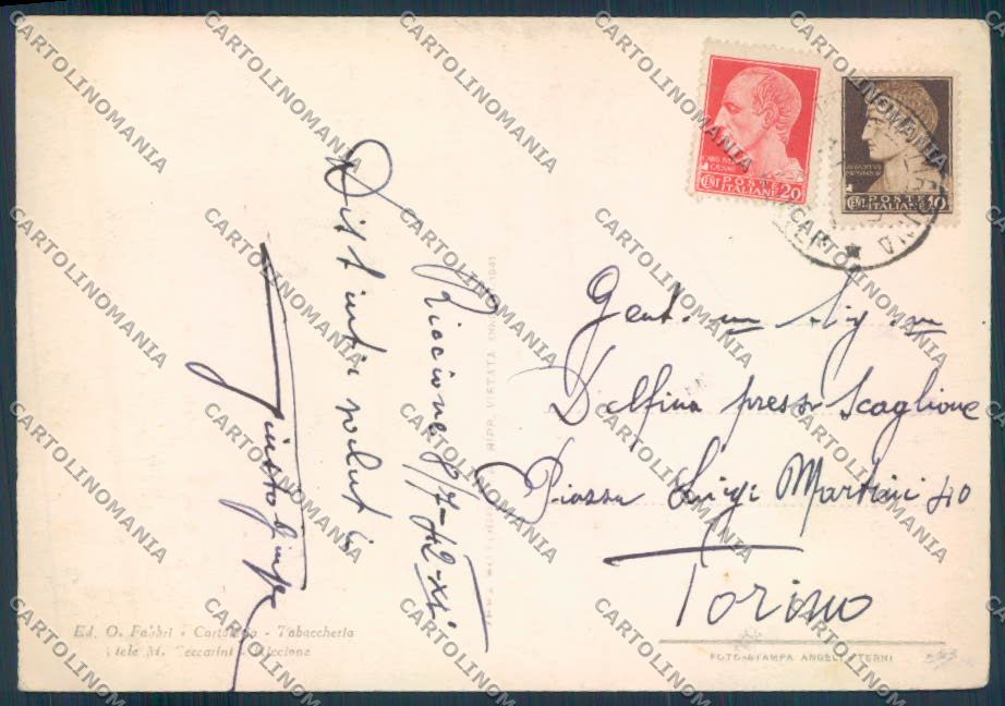 Rimini Riccione ABRASA foto FG cartolina ZF5409 – retro