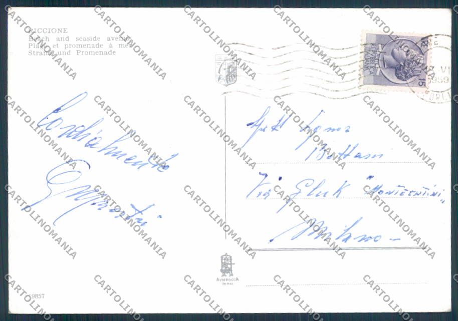 Rimini Riccione foto FG cartolina ZF5416 – retro
