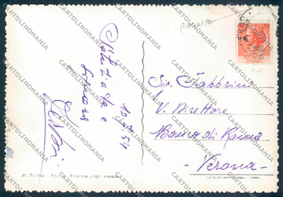 Rimini Riccione ABRASA PIEGHINA foto FG cartolina ZF5422 – retro