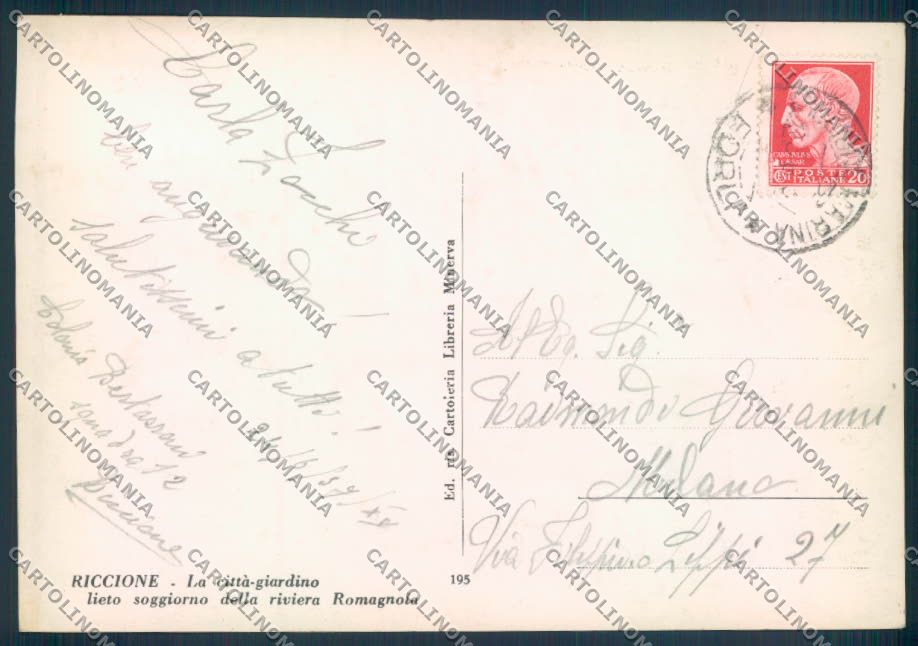 Rimini Riccione foto FG cartolina ZF5423 – retro