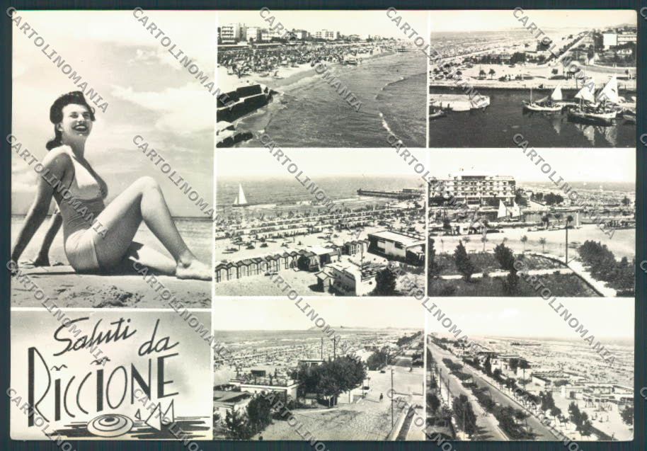 Rimini Riccione Saluti da foto FG cartolina ZF5429 – fronte