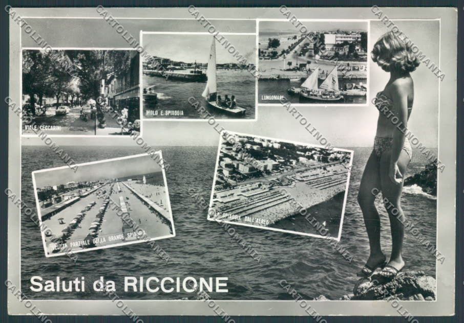Rimini Riccione Saluti da foto FG cartolina ZF5430 – fronte