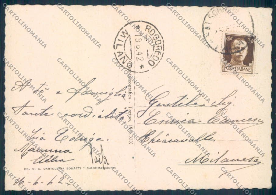 Parma Salsomaggiore Poste PIEGHINA FG cartolina ZF5446 – retro