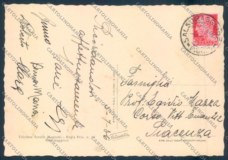 Parma Salsomaggiore FG cartolina ZF5453 – retro