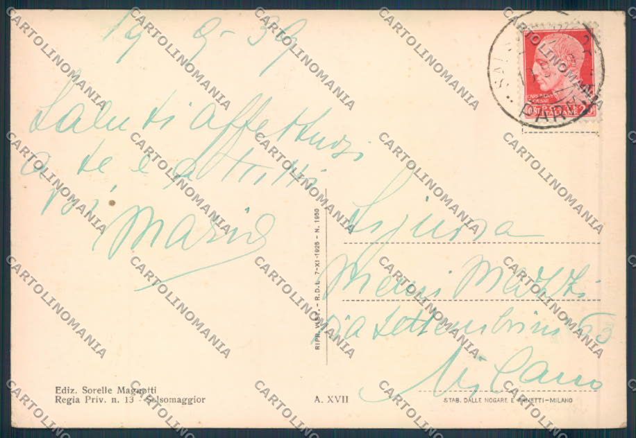 Parma Salsomaggiore Poste FG cartolina ZF5478 – retro