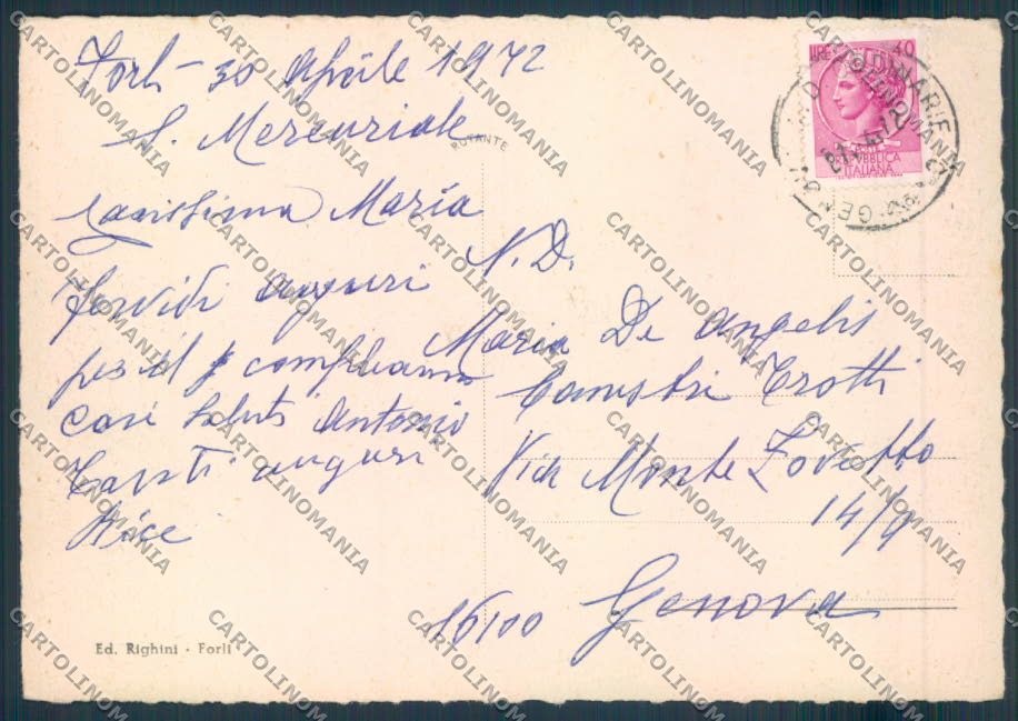 Forlì città FG cartolina ZF5515 – retro