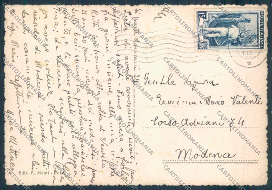 Forlì città PIEGHINE FG cartolina ZF5548 – retro