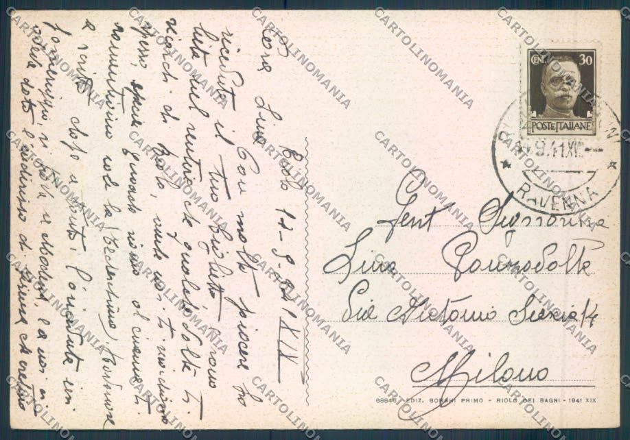 Ravenna Riolo dei Bagni FG cartolina ZF5576 – retro