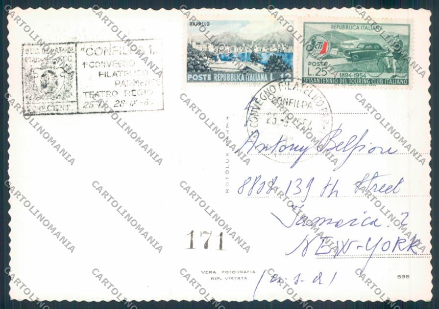 Parma città Filatelia foto FG cartolina ZF5625 – retro