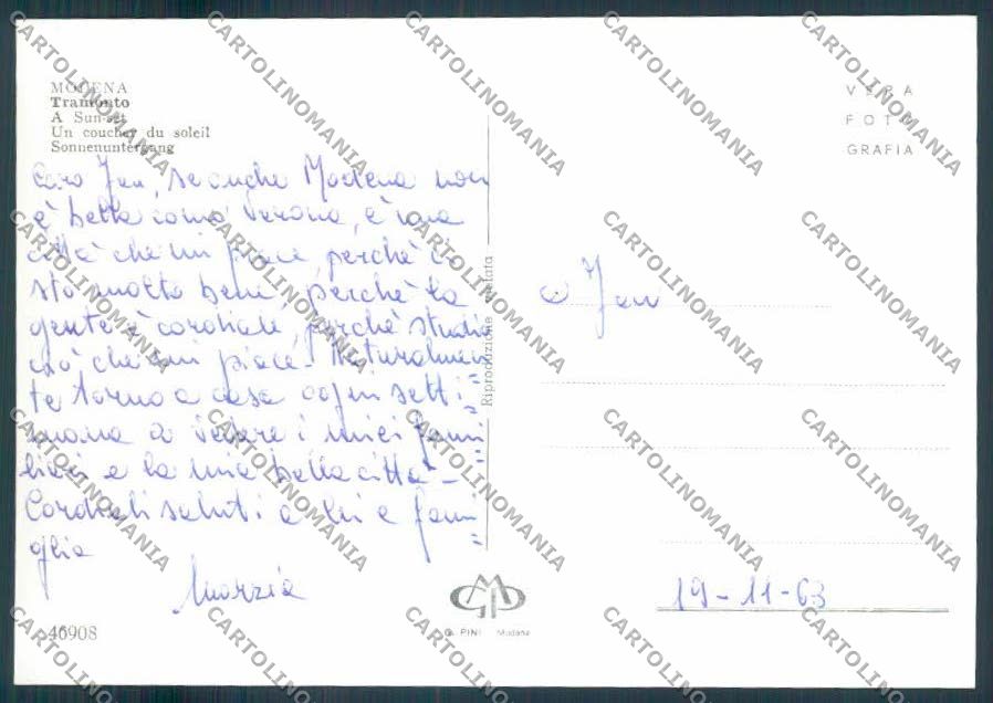 Modena città foto FG cartolina ZF5637 – retro