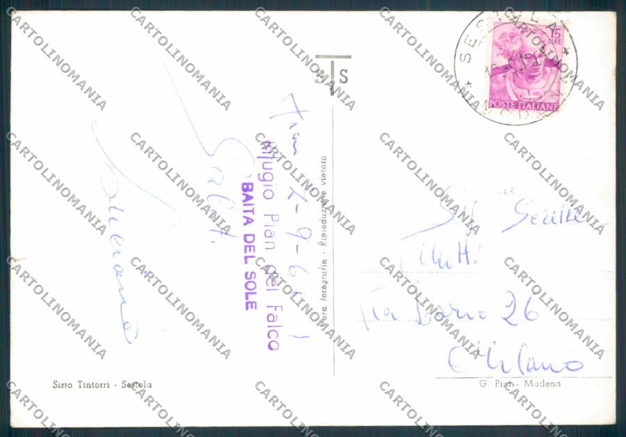 Modena Sestola Pian del Falco foto FG cartolina ZF5643 – retro
