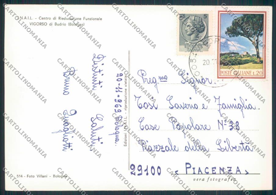 Bologna Vigorso di Budrio foto FG cartolina ZF5696 – retro