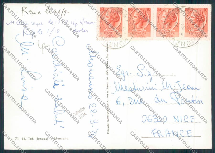 Bologna Monzuno foto FG cartolina ZF5698 – retro