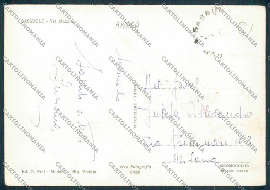 Modena Sassuolo ABRASA foto FG cartolina ZF5705 – retro