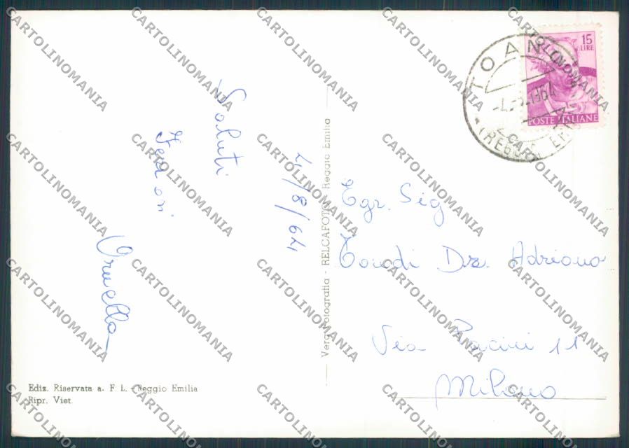 Reggio Emilia Mappa foto FG cartolina ZF5749 – retro