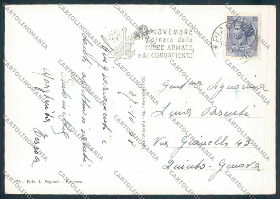Piacenza Garibaldi Stazione foto FG cartolina ZF5756 – retro