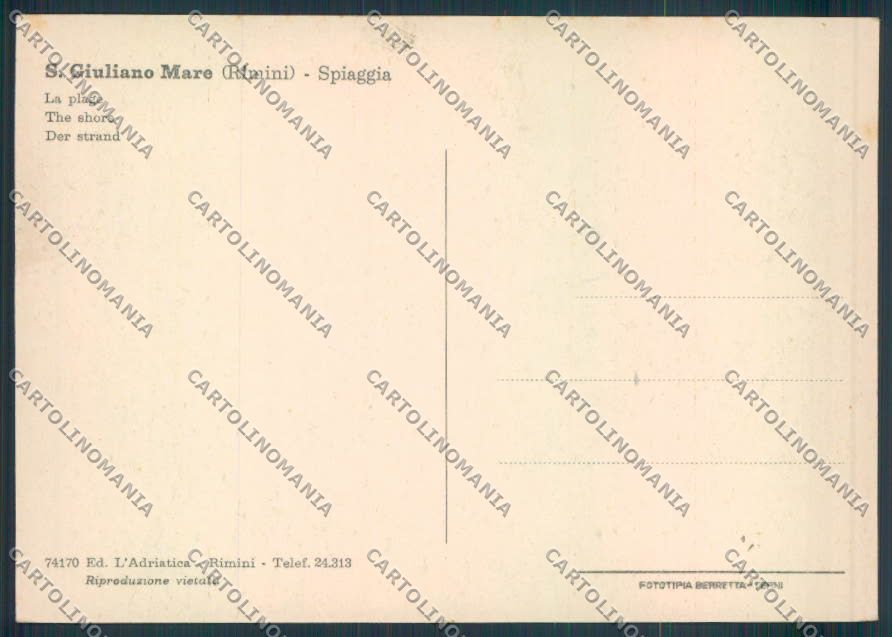 Rimini San Giuliano Mare FG cartolina ZF5769 – retro