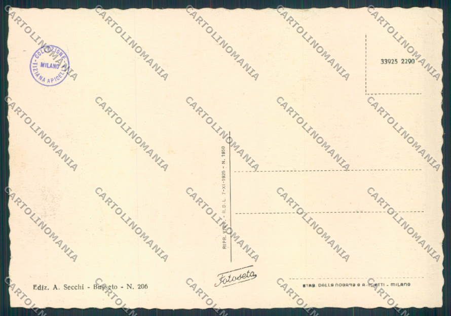 Parma Busseto Verdi FG cartolina ZF5786 – retro