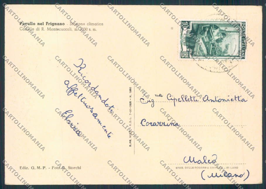 Modena Pavullo nel Frignano FG cartolina ZF5793 – retro