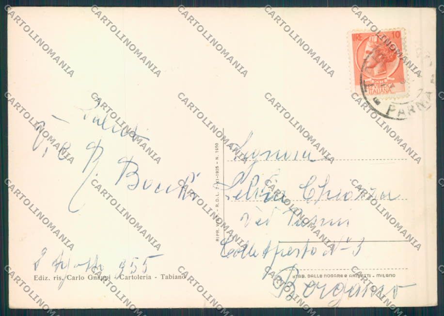 Parma Tabiano STRAPPINO FG cartolina ZF5820 – retro