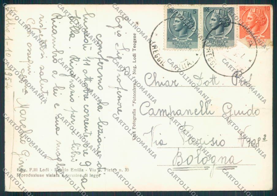 Reggio Emilia Villa Minozzo Febbio Trote FORO STRAPPI foto FG cartolina ZF5830 – retro